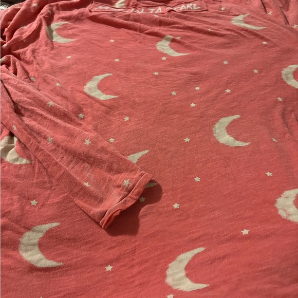 Magnolia Pearl Red Long Sleeve Tee with Star and Moon Design - Picture 2 of 3